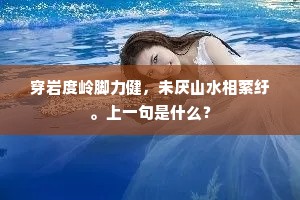 人间谩说上天梯，上万千回总是迷。上一句是什么？