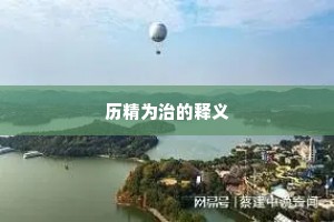 历精为治的释义