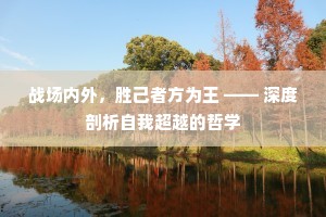 战场内外，胜己者方为王 —— 深度剖析自我超越的哲学