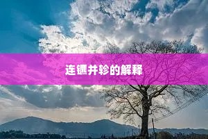 连镳并轸的解释