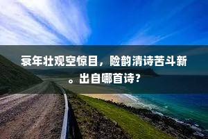 瓜步风摇旌旆影，金焦水震鼓鼙声。全诗是什么？