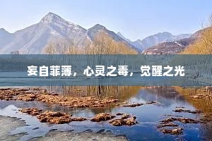 妄自菲薄，心灵之毒，觉醒之光