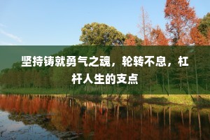 坚持铸就勇气之魂，轮转不息，杠杆人生的支点