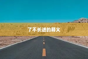 了不长进的释义