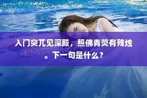 翻忆潘郎章奏内，愔愔日暮好沾巾。下一句是什么？