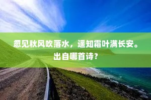 其色光辉耀日月，无穷改变不思议。出自哪首诗？