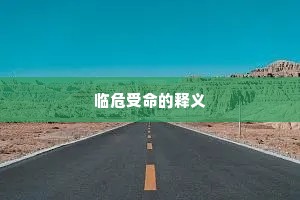 临危受命的释义