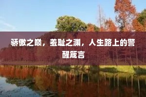 骄傲之巅，羞耻之渊，人生路上的警醒箴言