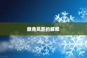 麟角凤距的解释