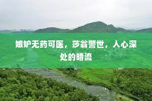 嫉妒无药可医，莎翁警世，人心深处的暗流