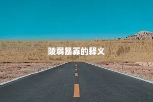 陵弱暴寡的释义