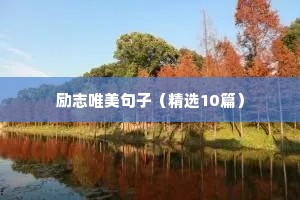 励志句子及解释及感悟（通用10篇）