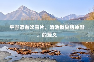寂寥小雪昨夜过，一瓮苦露孤舟前。下一句是什么？