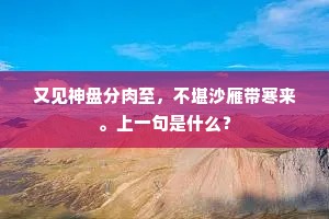 畴昔边关一老罴，今抛锁钥竟如遗。的释义