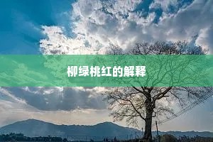 柳绿桃红的解释
