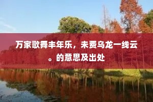 两番供奉打毬时，鸾凤分厢锦绣衣。的释义