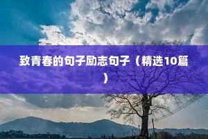 母亲写给儿子的励志句子（通用10篇）