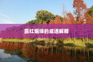露红烟绿的成语解释