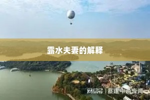 露水夫妻的解释