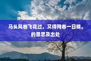 急不择途成语的解释