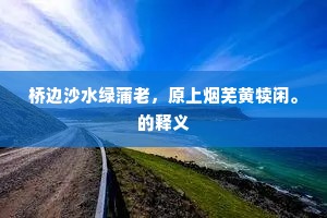 借尔碧波明似镜，照予白发莹如鸥。的释义