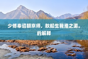 家无二主成语的拼音