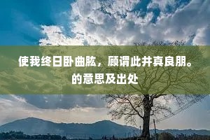 嘉言善状成语的释义