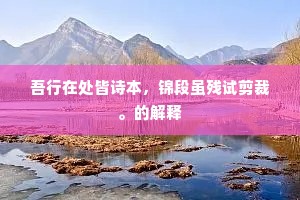决疣溃痈成语的释义